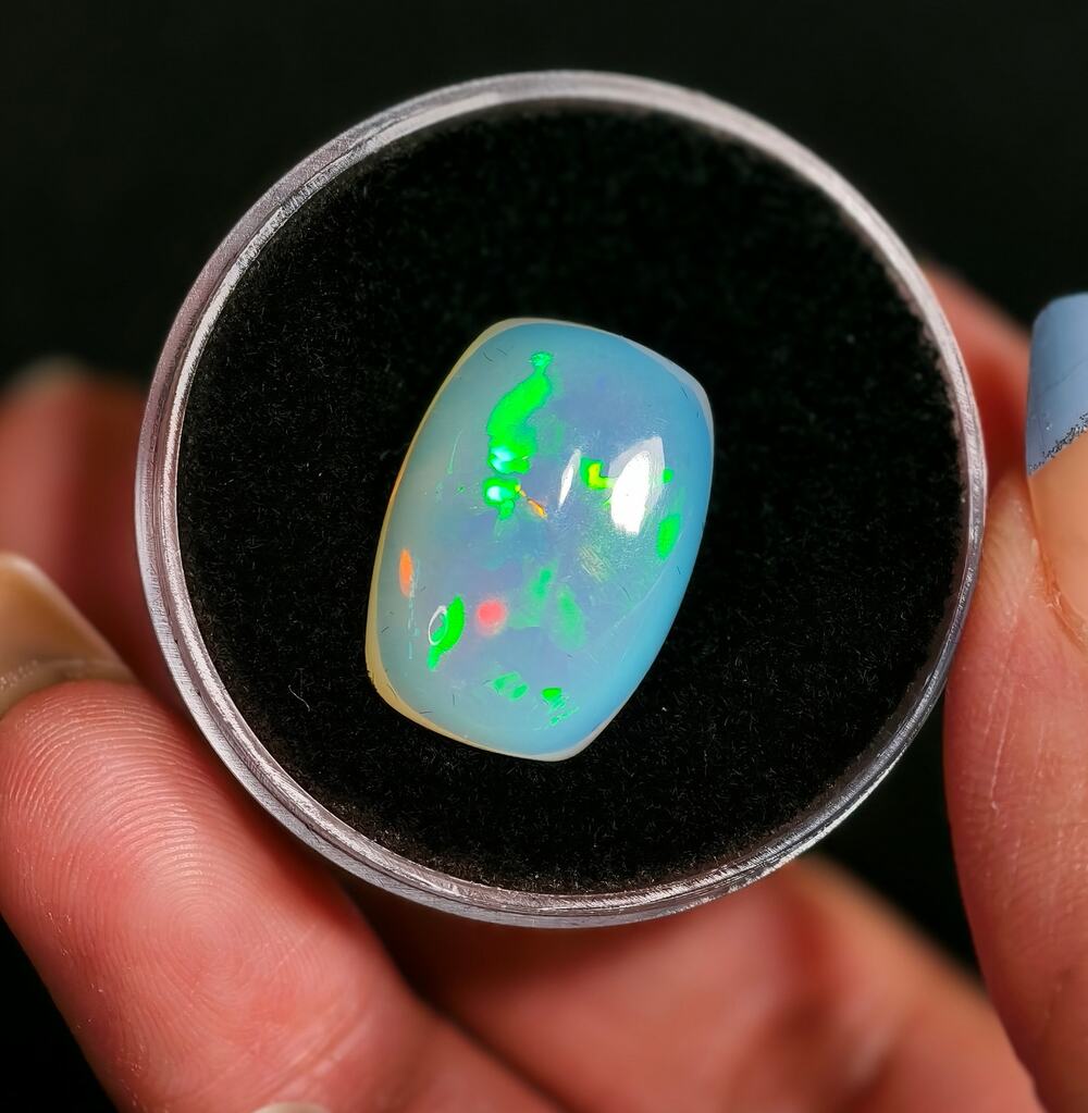 LARGE 10.00ct Natural Ethiopian Welo Opal Cushion Cabochon